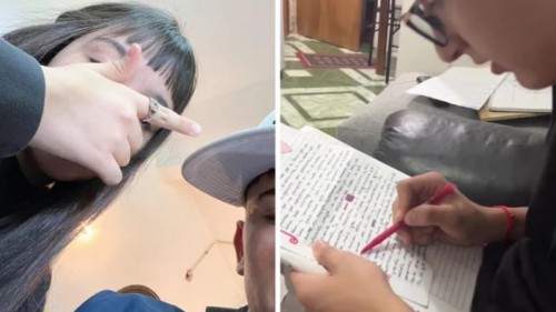 Amor tipo: Le escribió una carta por su primer aniversario y su novio le corrigió los errores de ortografía (Vídeo)