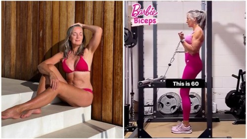 Mujer se convierte en modelo fitness a sus 60 años; redes sociales la recibieron muy bien