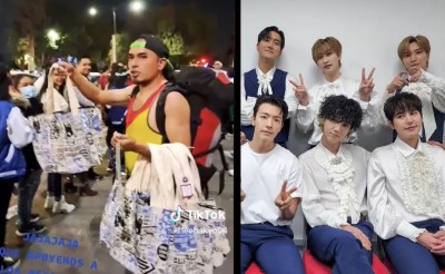 Vendedor ambulante se hace viral por su peculiar forma de vender en concierto de Super Junior (Vídeo)