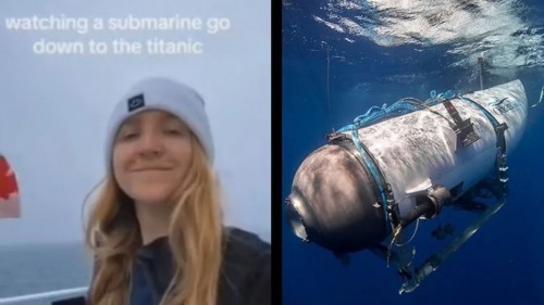 Mujer grabó los últimos momentos del submarino "Titán" sobre la superficie (Vídeo)