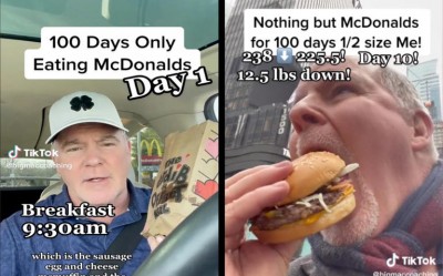 Hombre asegura ha bajado de peso comiendo únicamente hamburguesas (Vídeo)