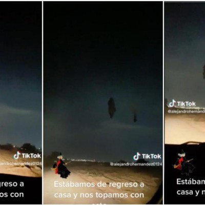 Captan a extraña figura volando en las carreteras; usuarios afirman que es una bruja o un dementor (Vídeo)