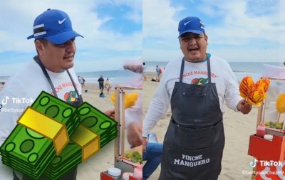 "El pinche manguero", comerciante que insulta a turistas, gana casi 50 mil al día (Vídeo)