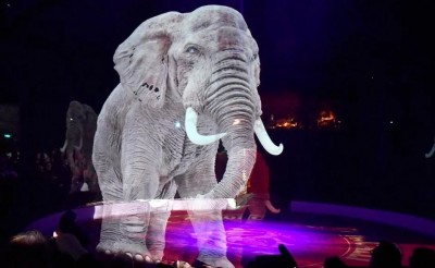 "Animales de nuevo en el show": Circo sustituye animales salvajes con hologramas en 3D (Vídeo)