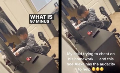 Niño pide a Alexa que resuelva su tarea; incidente se hace viral tras el regaño de su madre (Vídeo)