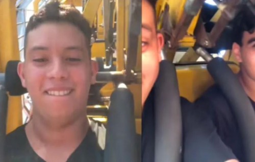 Captan momento en que joven sube a juego mecánico y le cae vómito, asqueroso clip se hace viral (Vídeo)