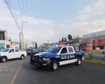 San Pedro Cholula implementa dispositivos por cierre de circulación en la carretera México-Puebla, altura de San Cristóbal Tepontla