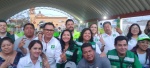 Cientos de cholultecas reciben con entusiasmo a Mauricio Lozano respaldado por dirigentes estatales del PVEM y Morena