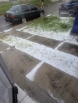 Intensa granizada provoca estragos en la capital tlaxcalteca