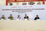 Tlaxcala refuerza rutas de evacuación ante el Popocatépetl activo
