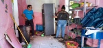 Foto: Cortesía Brigadas realizan labores de limpieza en comercios afectados del Centro Histórico de Puebla.