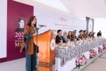 Foto: Cortesía Lorena Cuéllar durante la ceremonia del aniversario de la Guardia Nacional.