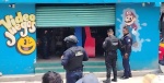 Foto: Cortesía Patrullas resguardan la zona donde ocurrió el ataque en San Martín Texmelucan.