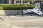 Foto: Cortesía Avioneta impactó un rascacielo en Beijing.