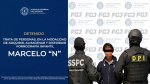 Elementos de seguridad durante un operativo de detención en Teolocholco.