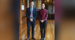 Foto: Cortesía Claudia Sheinbaum junto a directivos de Nubank durante reunión en Palacio Nacional.