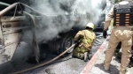 Incendio de pipa de agua en Periférico Ecológico deja daños materiales