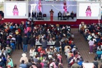 Foto: Cortesía Lorena Cuéllar durante evento en Xaltocan.