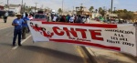 Integrantes de la CNTE en una caseta de peaje durante una protesta