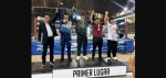 Foto: Cortesía Fabrizio López Vázquez durante una competencia de boxeo.