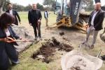 Colocación de primera piedra de empresa en Tetla de la Solidaridad.