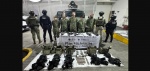 Elementos de seguridad durante un operativo en Michoacán.