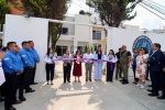 Autoridades durante la inauguración de la nueva agencia de detenidos en Apizaco.
