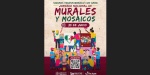 Jóvenes pintando un mural colorido en un espacio público durante una jornada comunitaria