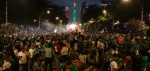 Personas caminando cerca del Estadio Azteca durante la Copa Mundial 2026.