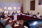 Lorena Cuéllar durante sesión sobre patrimonio cultural de Tlaxcala