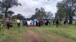 Habitantes de San Pedro Ecatepec durante protesta contra proyecto ambiental.