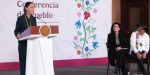 Claudia Sheinbaum durante firma de convocatoria sobre derechos de pueblos indígenas en México