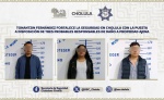Tonantzin Fernández fortalece la seguridad en Cholula con la puesta a disposición de tres probables responsables de daño a propiedad ajena