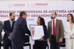 Foto: Cortesía Entrega de certificados ambientales a empresas en Tlaxcala.