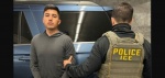 Foto: Cortesía Agentes migratorios durante la detención de un exmilitar mexicano.