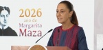 Foto: Cortesía Claudia Sheinbaum durante conferencia sobre el Mundial 2026.