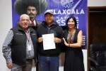 Foto: Cortesía Entrega de apoyos para unidades de riego en Tlaxcala.