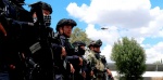 Elementos de seguridad durante operativo en Puebla