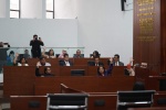 Foto: Cortesía Diputadas discuten reforma en el Congreso de Tlaxcala.