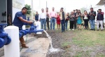Ariadna Ayala durante inauguración de obra hidráulica en Atlixco
