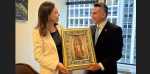 Foto: Cortesía Alejandro Moreno y María Corina Machado durante reunión política