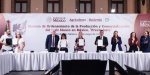 Foto: Cortesía Claudia Sheinbaum durante firma de acuerdo sobre maíz blanco