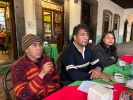 Artesanos durante rueda de prensa en Plaza Xicohténcatl