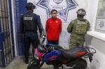 Foto: Cortesía Aseguran motocicleta con reporte de robo, en Apizaco