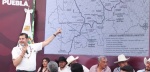 Foto: Cortesía Alejandro Armenta durante anuncio de nuevas carreteras en Puebla