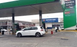 Gasolinera con precios de diésel en México
