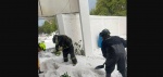 Personal de Protección Civil durante labores por lluvias en Puebla