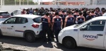 Trabajadores protestan afuera de planta de Danone en Puebla