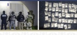 Elementos de seguridad en operativo en vivienda