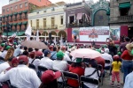 Foto: Cortesía Entre acarreo y consignas, Morena congrega a militantes en el Centro Histórico de Puebla